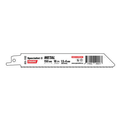 Bi-Metal Reciprocating Saw Blade for metal „Specialist+" 150 mm 18TPI