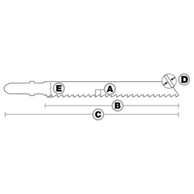 Jig saw blade 4222 (T101D) 2pcs