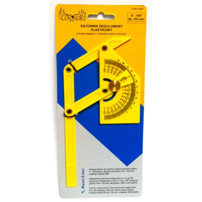 Angle with protractor 90x150mm